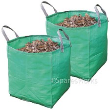 Garden Waste Recycling Bags Large Heavy Duty Non Tear Woven Plastic Tip Sack x 2