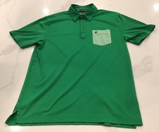 Travis Mathew Chive Golf Men's Short Sleeve Polo Shirt Green Size Large - EUC