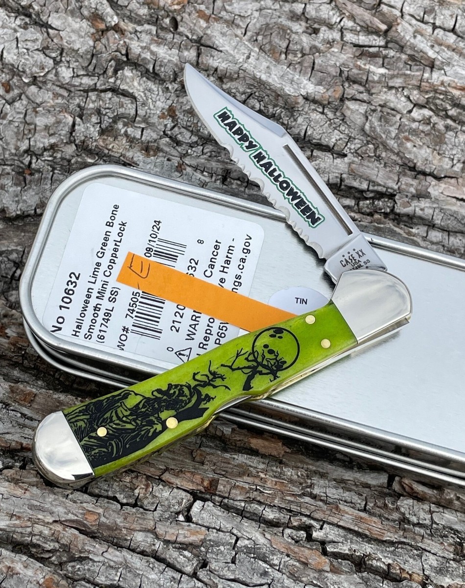 CASE XX *e 2024 HALLOWEEN SMOOTH LIME GREEN MINI COPPERLOCK KNIFE