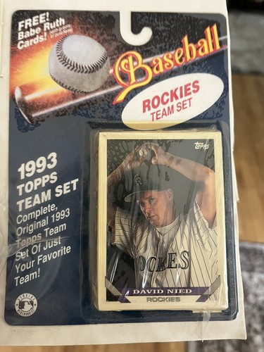 COLORADO ROCKIES - 1993 INAUGURAL TEAM SET - SEALED PACK Baseball Cards Bat Ball - Picture 4 of 6