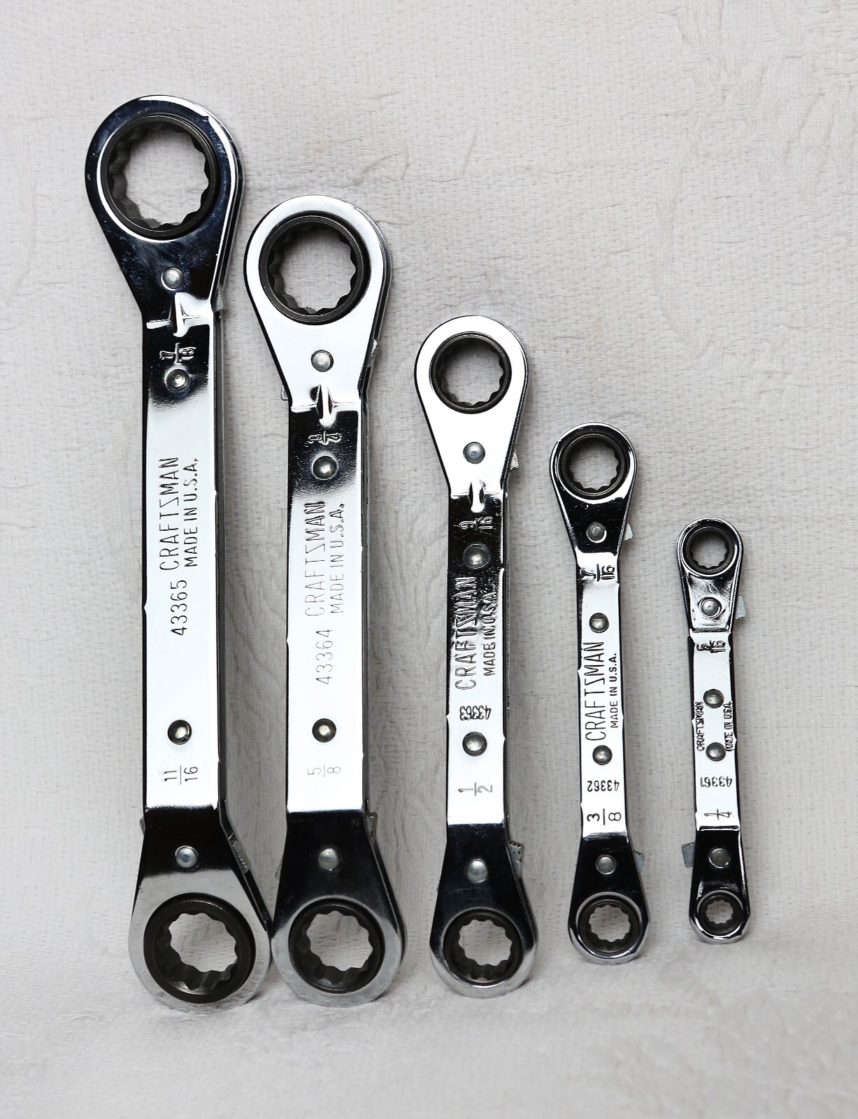 Vintage Craftsman Offset Box End Ratchet Wrench 5pc eBay