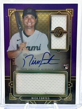 NICK FORTES 2022 TOPPS TRIPLE THREADS JERSEY AUTO AMETHYST RC 75/75 #RFPAR-NF JC
