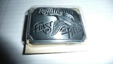 REMINGTON FIRST IN THE FIELD METAL BELT BUCKLE
