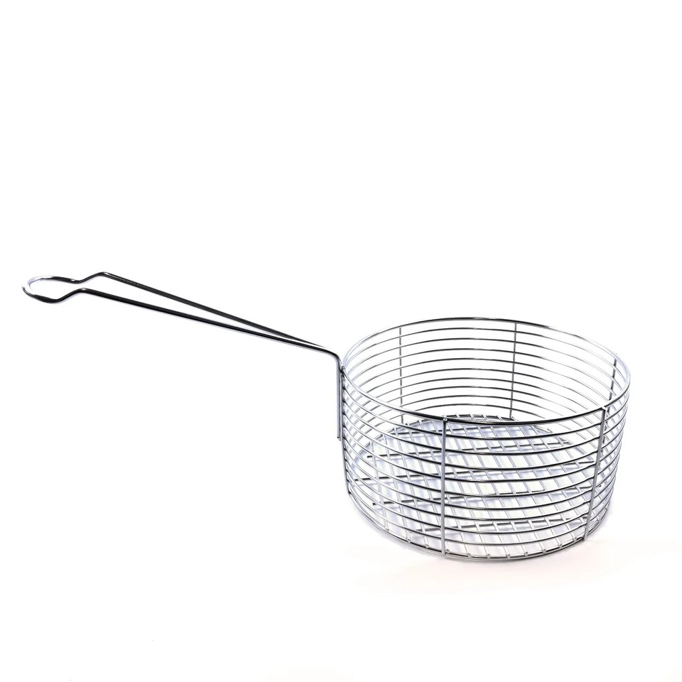 Stainless Steel Chip Pan Deep Cooking Fryer Pot Frying Basket Saucepan