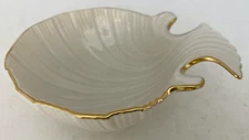 Vintage Lenox Clamshell Style Dish With Gold Trim Candy, Serving Or Trinket Dish