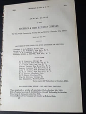1884 original train report MICHIGAN & OHIO RAILROAD Marshall Dundee Michigan 