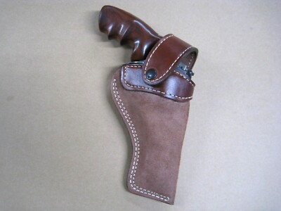 Azula Leather Strong Side Lined Outdoor Belt Holster For S&W N Frame Revolvers