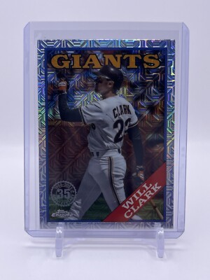 2023 Topps #T88C-35 Will Clark 1988 Chrome Silver Pack Mojo Giants