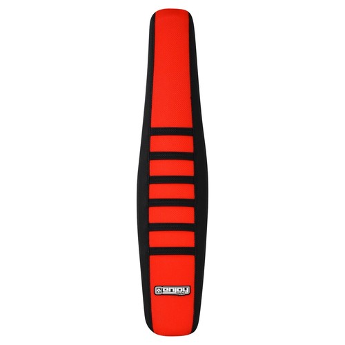 Talaria XXX E-Bike Seat Cover by Enjoy Mfg BLACK/BRIGHT RED/BLACK rib #407 - Picture 3 of 5