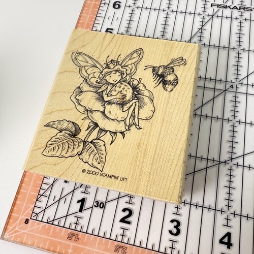 Butterfly Fairy Girl~Bee~Mushroom~Garden~Happy~Sweet~5 Rubber Stamps~Stampin' Up - Picture 7 of 11