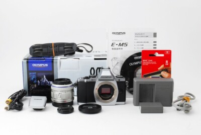 Olympus OM-D E-M5 16.1 MP 14-42mm Lens Kit Silver [Exc+++] w/Box