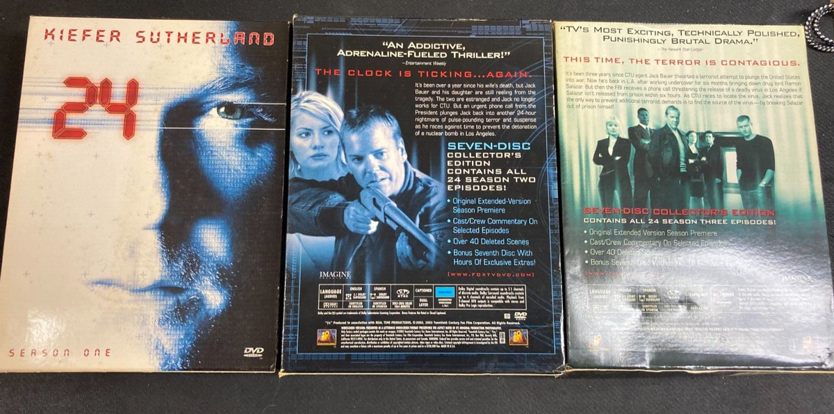 twenty four　dvd Twenty Four (24) Season 1-4 Kiefer Sutherland 32 DVDs | eBay