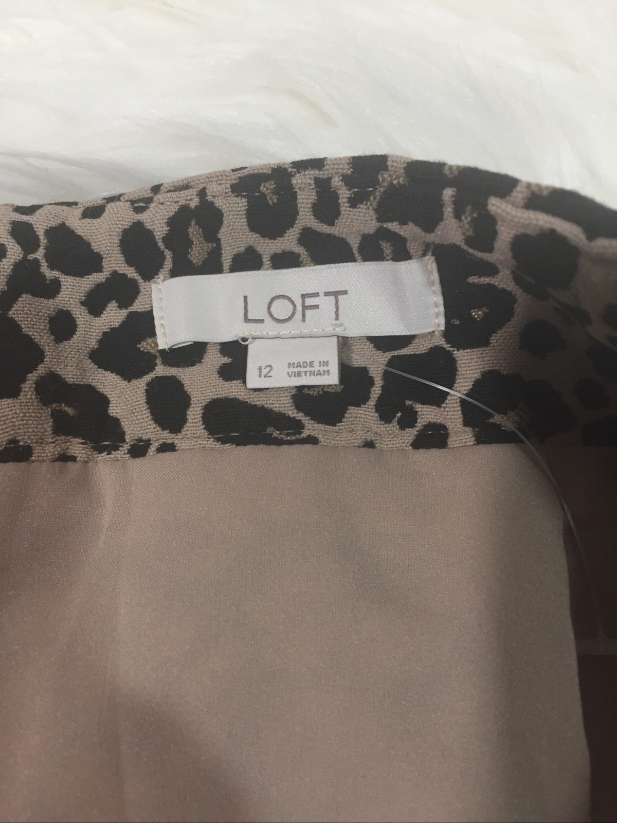 LOFT Leopard Print Structured Shift Mini Skirt 12 - image 4