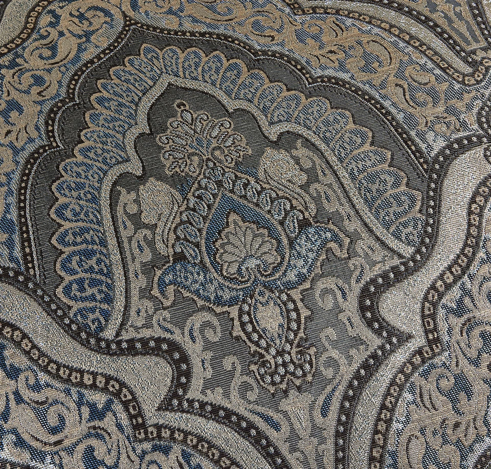 Juego de Cortinas Ventana Chezmoi Collection Sevilla 2 Paneles Jacquard Paisley Foto 2 de 4