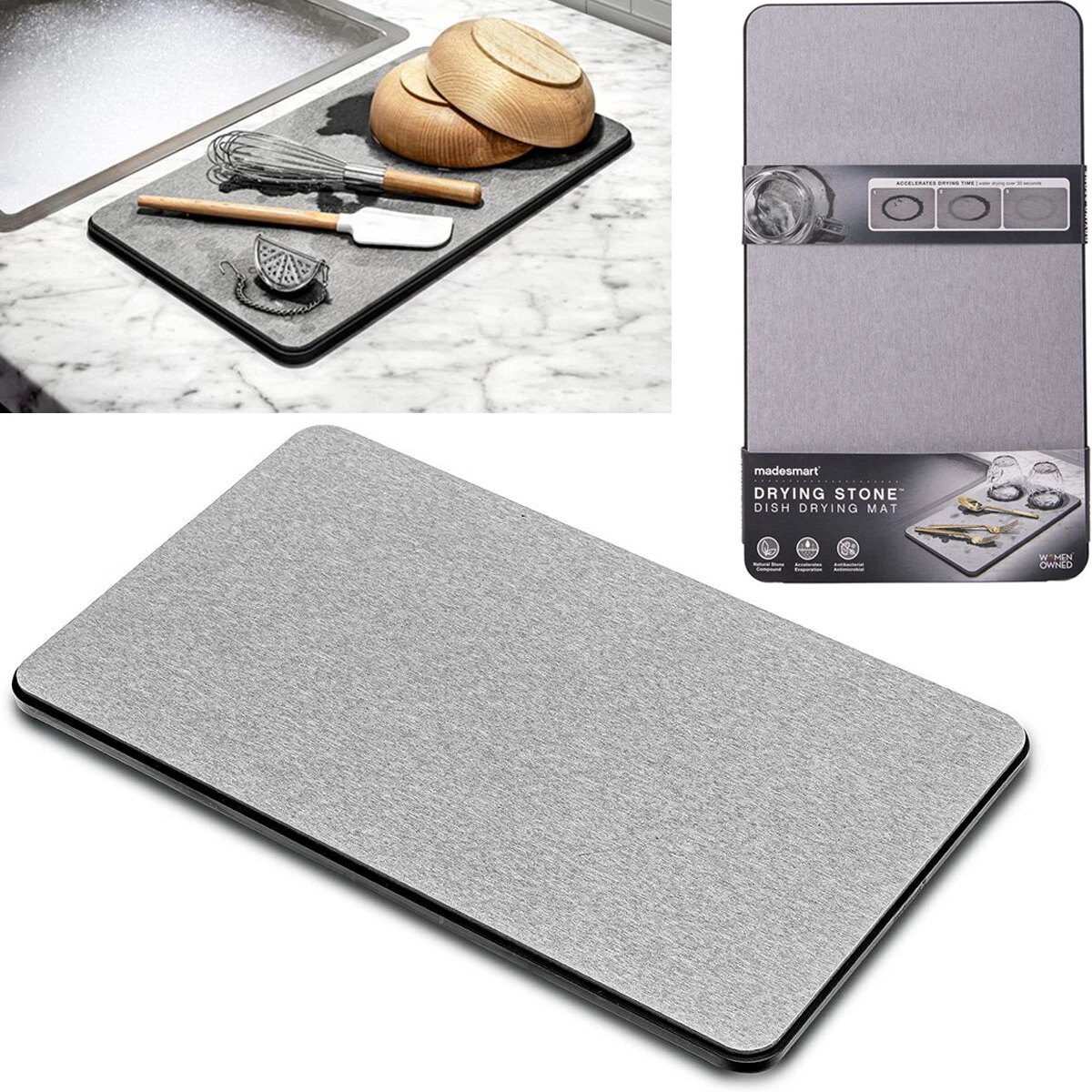 100% Genuine! MadeSmart Drying Stone Dish Drying Mat Sink Organisation  Absorbent