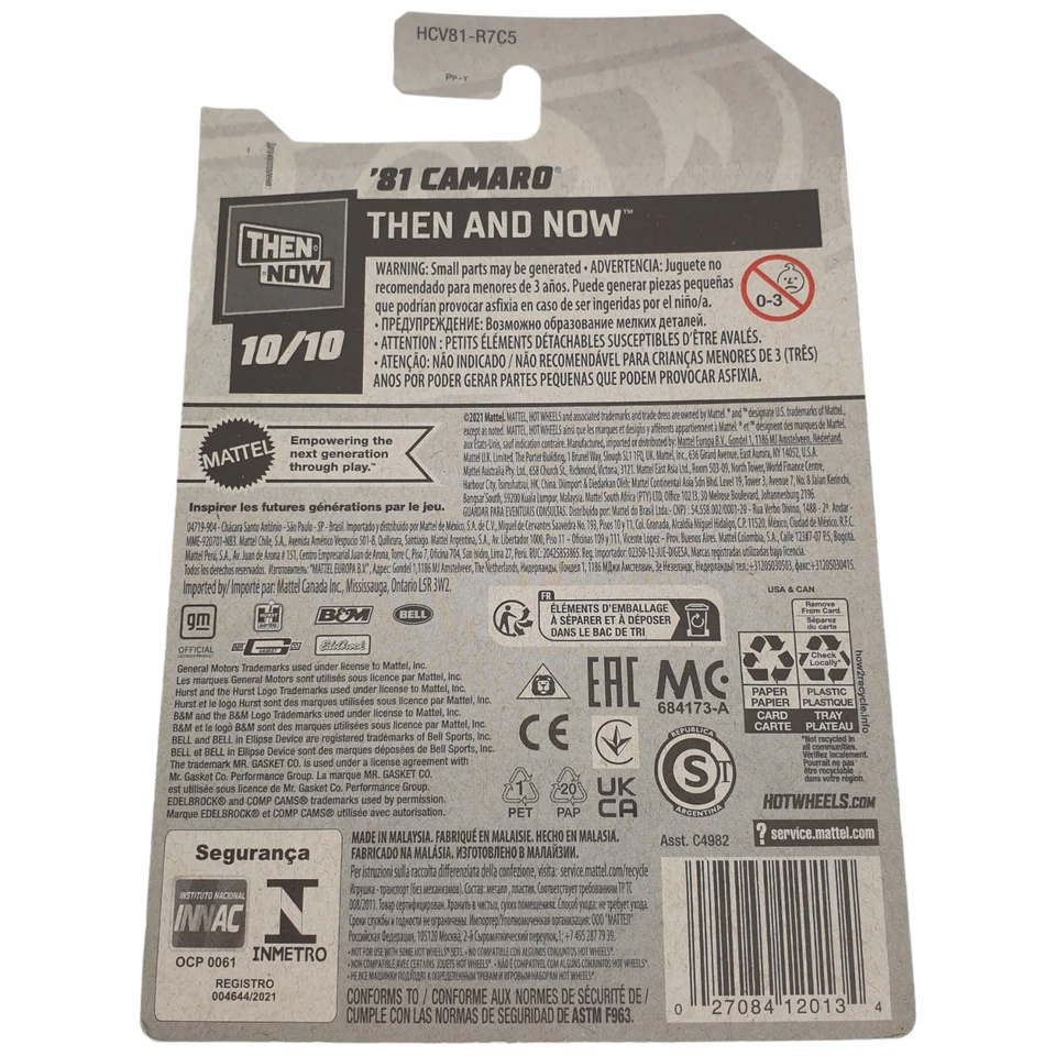 Hot Wheels 81 CAMARO Street Then and Now Car GREEN 248/250 2021 NEW Sent In Box - Image 4 of 4