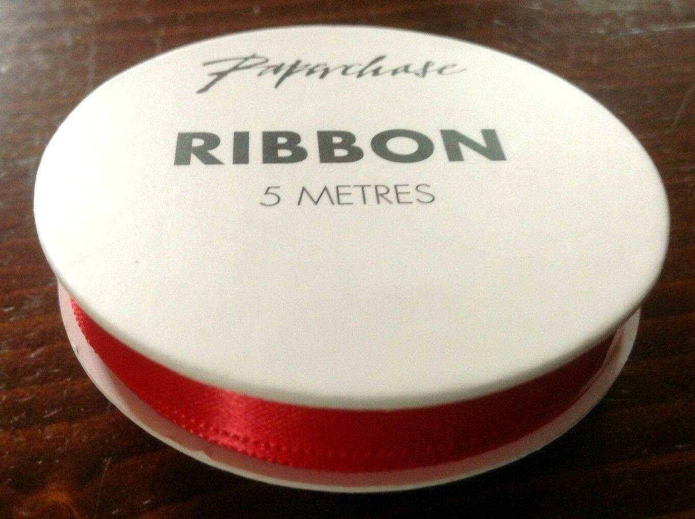 6 X 5m SPOOLS POPPY RED SATIN RIBBON by Paperchase 6mm wide spool thin craft art