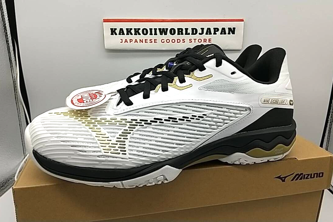 MIZUNO Tennis Shoes WAVE EXCEED LIGHT 2 SW OC White/ Gold/ Black
