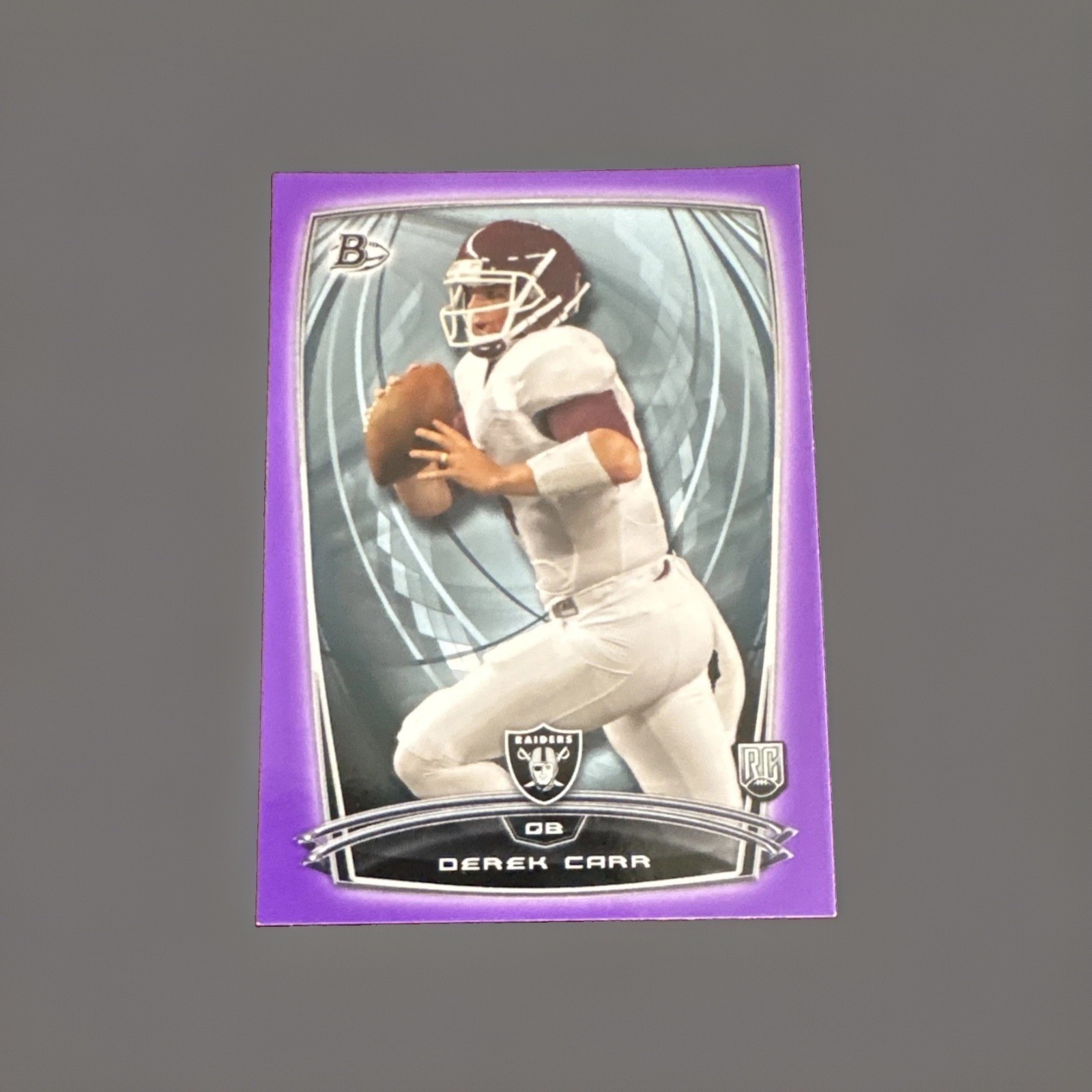 Derek Carr Bowman Rookies #55 Purple