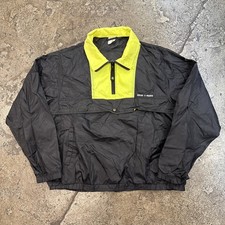 Vintage 90s Ocean Pacific Windbreaker Size XL Neon Green And Black SZ L/XL Surf