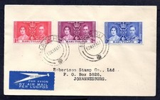 Basutoland - 1937 KGVI Coronation Airmail First Day Cover