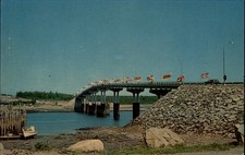 Franklin D Roosevelt Memorial Bridge Lubec Maine vintage postcard n593