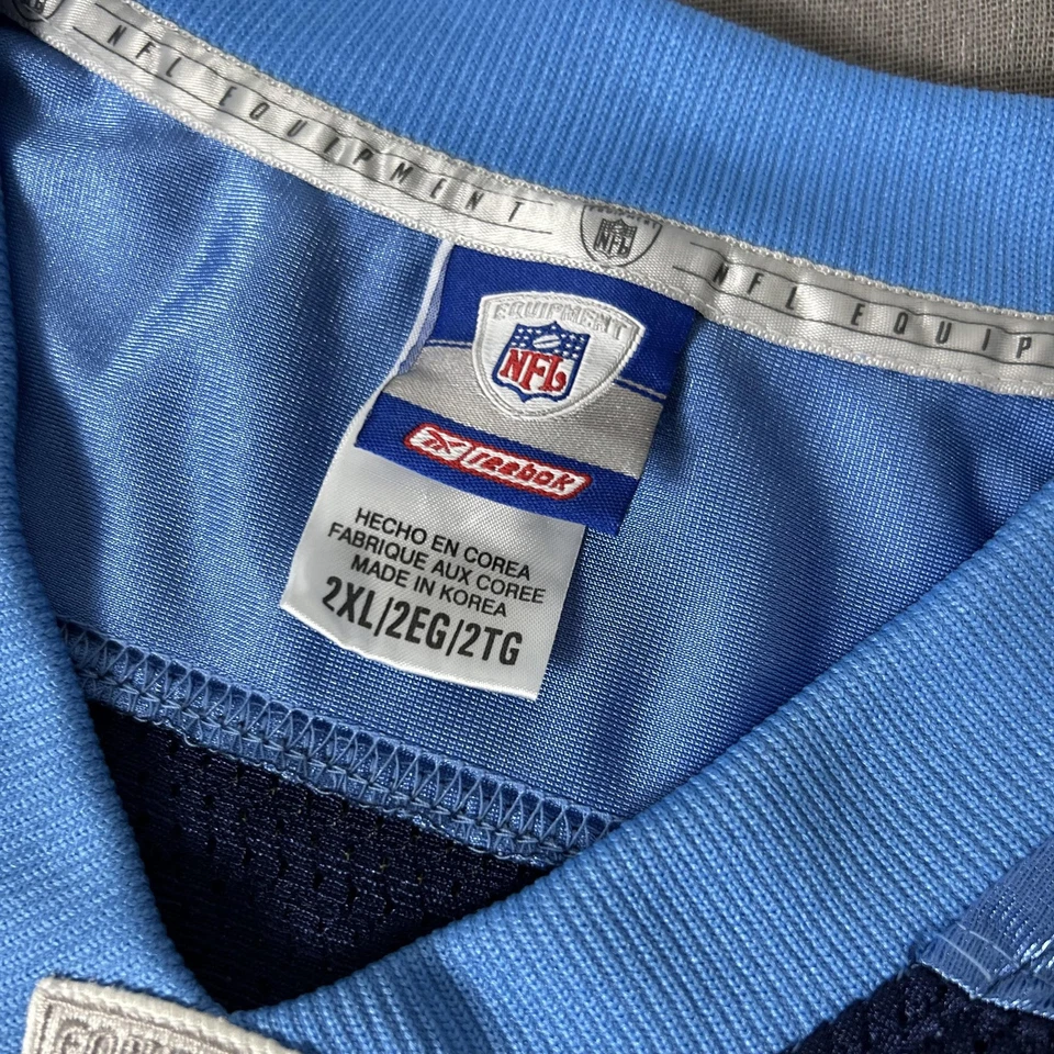 Camiseta masculina Tennessee Titans 2XL azul futebol americano NFL Steve McNair 9 Reebok - Imagem 4 de 4