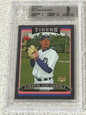 RARE 2006 Topps Black Justin Verlander #641 Rookie RC 17/55 BGS 9 POP 4!