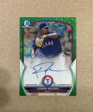 2023 Bowman - Chrome Prospect Mega Box Autographs Kumar Rocker #BMA-KR Green RC