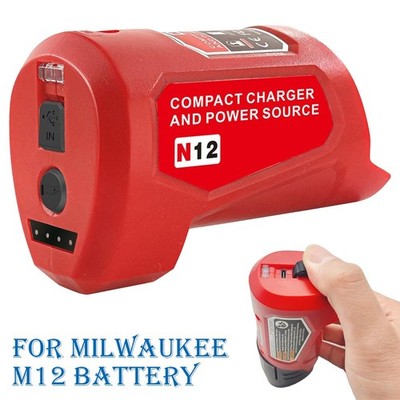 USB Stromquelle Netzteil Ladegerät für Milwaukee M12 12V Lithium-Ionen Akku