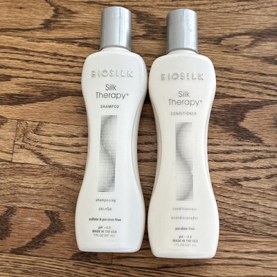 BioSilk Silk Therapy Shampoo & Conditioner Duo 7 oz   Smoothing Shine Hair Care