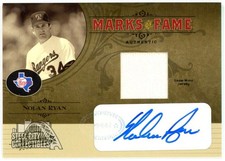 Nolan Ryan 2005 Donruss Playoff Absolute Marks Of Fame Patch Auto Card 42/50