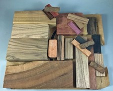 5 lb assorted exotic wood scrap cut offs board lumber for craft bubinga,ebony 