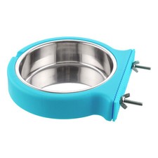 Crate Dog Bowl Removable Stainless Steel Water Food Feeder Bowls Cage Coop Cu...