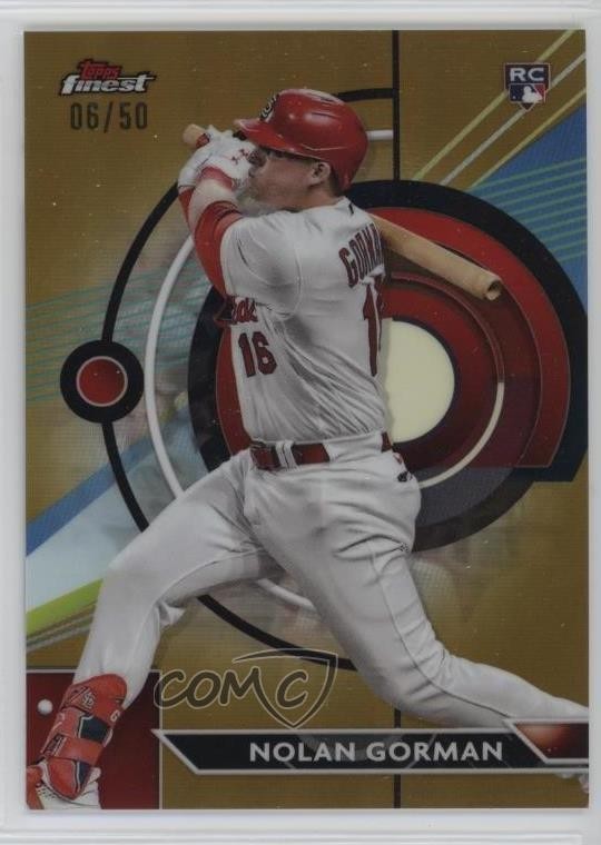2023 Topps Finest Gold Refractor 6/50 Nolan Gorman #92 00em
