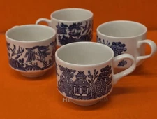Churchill Willow Blue - Breakfast Cup (Set of 4) In Excellent Condition