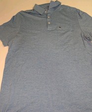 Vineyard Vines Shirt Mens Medium Blue Edgartown Polo Performance Stretch Whale