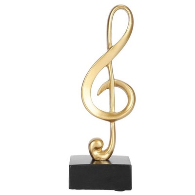 Music Note Statue, Gold Music Note Decorations, Figurine Stave Musical Symbol