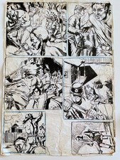 ZAGOR? TEX? PROVA DI TAVOLA ORIGINALE china grande formato 2 facciate