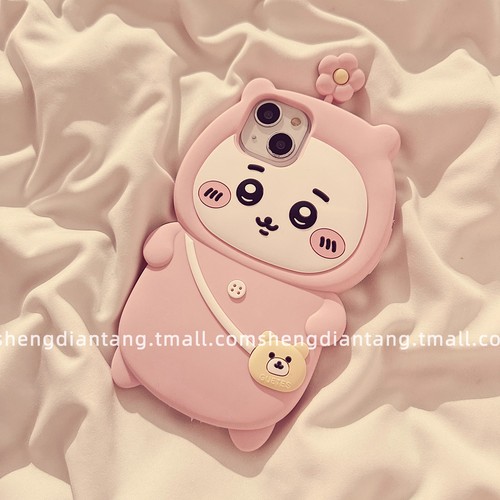Chiikawa Hachiware 3D Silicone Phone Case For iPhone 12/13/14/15 Pro Max w/Chain - Picture 2 of 14