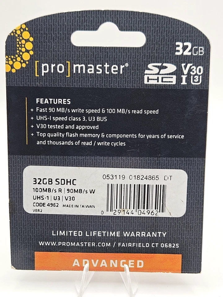 Promaster 32GB SDHC 633X High Speed Advanced Memory Card #4962 - Image 3 of 3