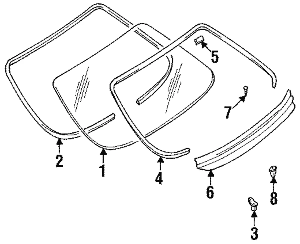 Genuine Nissan 1995-1998 240SX Rear Back Window Upper Reveal Molding NEW OEM - Image 3 of 3