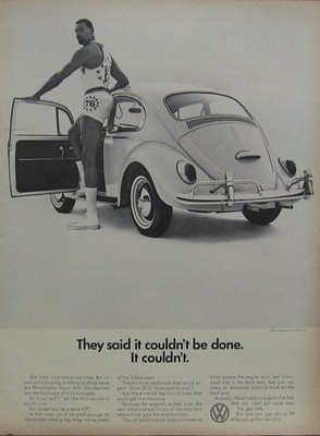 VW Beetle Ad; 1960's - Wilt Chamberlain