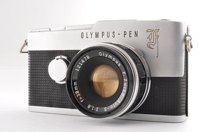 Olympus Pen F Half Frame 35mm Film Camera SLR 38mm f/1.8 [Near Mint] from Japan