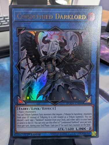 YuGiOh! Condemned Darklord DUOV-EN006 Ultra Rare 1st Ed