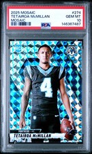 7487 Tetairoa McMillan 2025 Panini Mosaic 274 Mosaic Prizm RC Variation PSA 10
