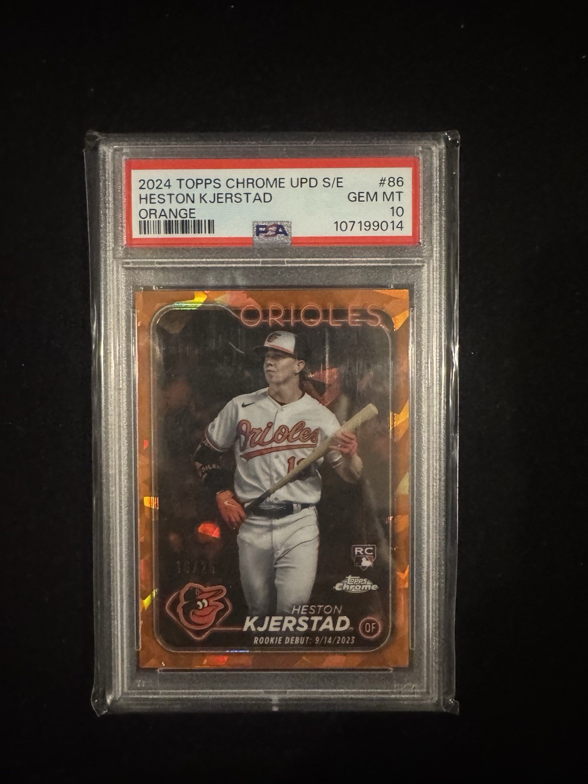 2024 Topps Chrome UPD Sapphire Edition Heston Kjerstad #USCS86 Orange /25 (RC)