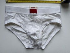 Vintage Levi  s White Novelty Stretch Pouch Brief - Sz. Small - READ