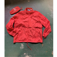 Vintage Woolrich Teton Collection Red Windbreaker Jacket With Original Sleeve XL
