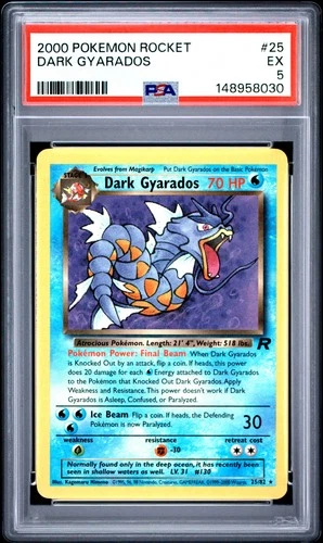 2000 POKEMON ROCKET #25 DARK GYARADOS PSA 5